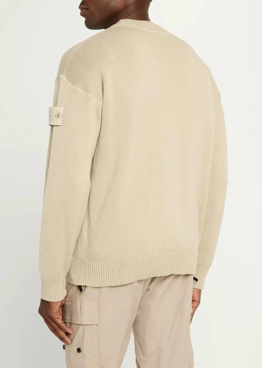 Stone Island Men's Cotton and Cashmere Crewneck Sweater | Thumbnail 3 Stone Island Men's Cotton and Cashmere Crewneck Sweater | Thumbnail 3