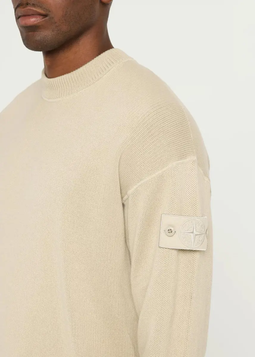 Stone Island Men's Cotton and Cashmere Crewneck Sweater | Thumbnail 5 Stone Island Men's Cotton and Cashmere Crewneck Sweater | Thumbnail 5