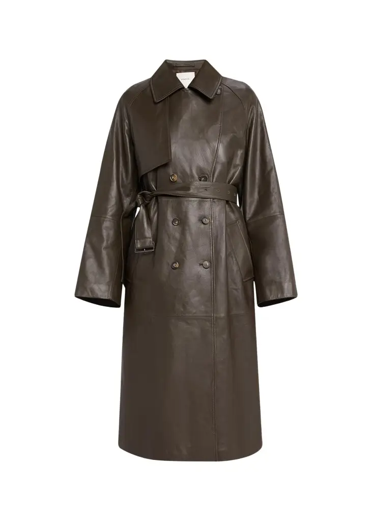 Vince Leather Trench Coat