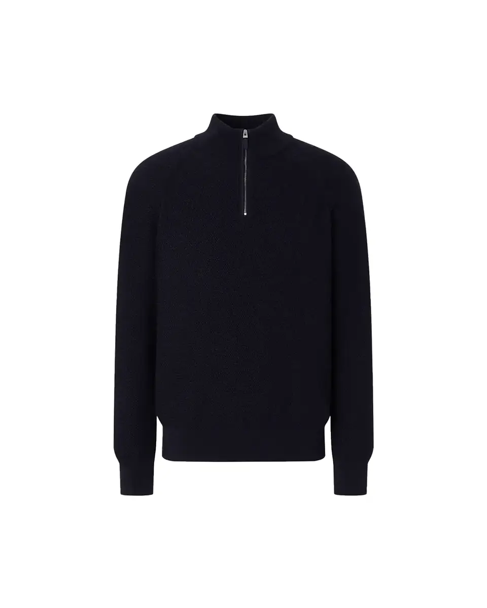 Zegna Men's Cashmere Texture-Knit Quarter-Zip Sweater | Thumbnail 2 Zegna Men's Cashmere Texture-Knit Quarter-Zip Sweater | Thumbnail 2