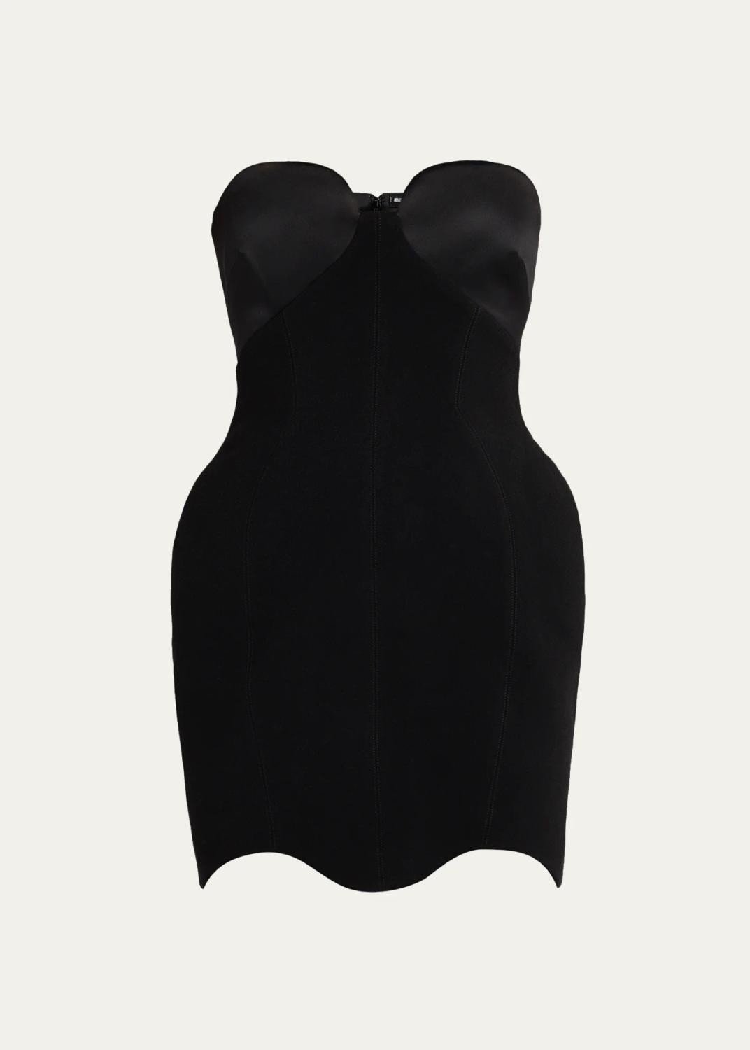Et Ochs Calvin Strapless Sweetheart Combo Mini Dress