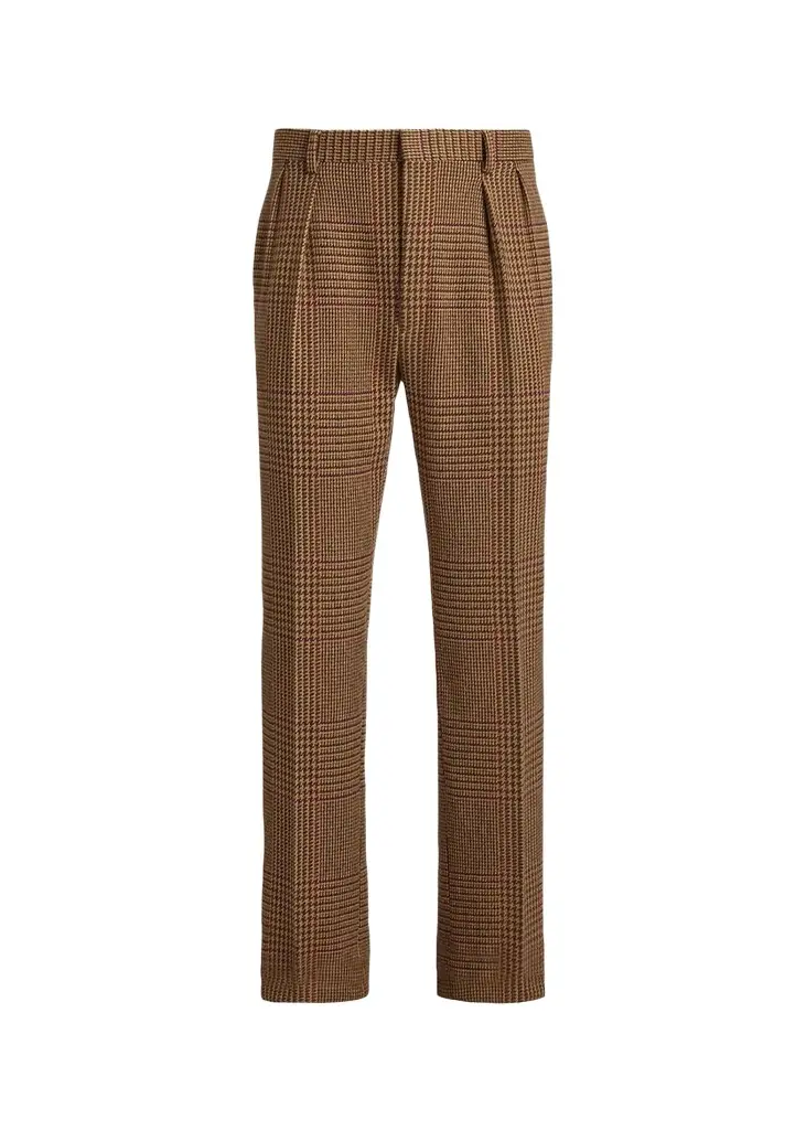 Ralph Lauren Purple Label Men's Glenn Hand-Tailored Plaid Suit Trousers