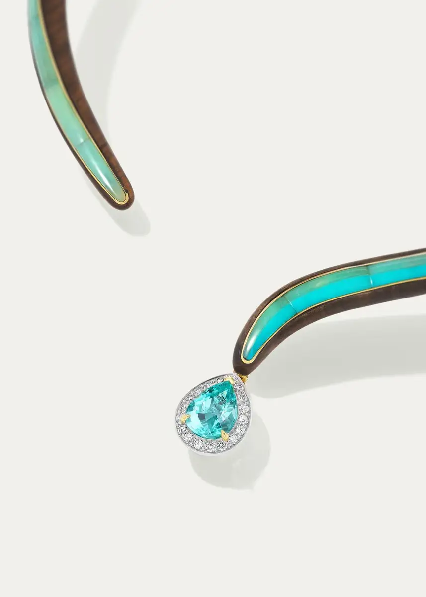 Emily P. Wheeler 18K Yellow Gold Paraiba Collar Necklace | Thumbnail 3 Emily P. Wheeler 18K Yellow Gold Paraiba Collar Necklace | Thumbnail 3