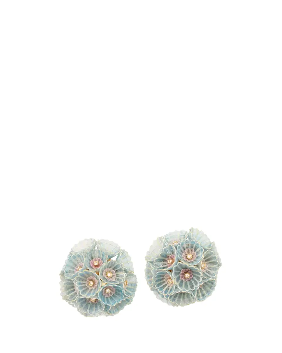 Silvia Furmanovich 18K Blue and Lilac Horsehair Earrings with Diamonds | Thumbnail 2 Silvia Furmanovich 18K Blue and Lilac Horsehair Earrings with Diamonds | Thumbnail 2