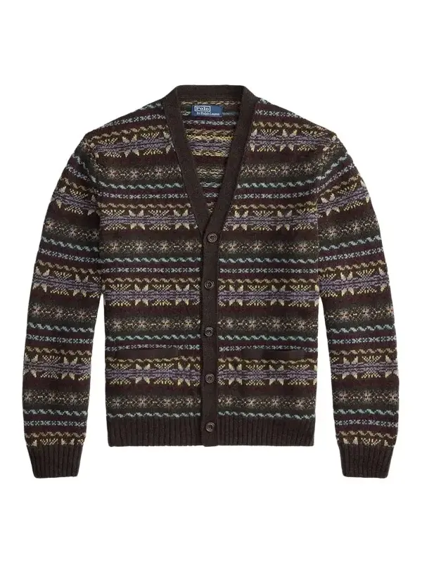 Men's Fair Isle-Style Wool Cardigan Men's Fair Isle-Style Wool Cardigan