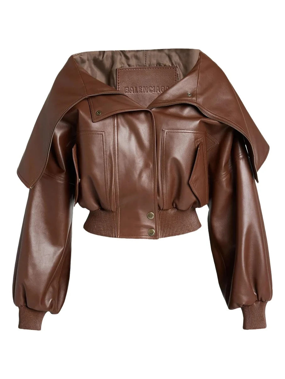 Balenciaga Wrap Collar Blouson Jacket