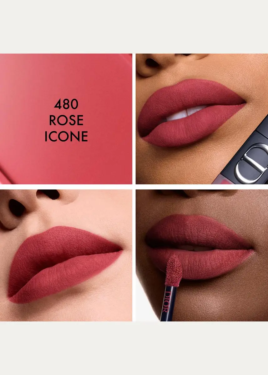 Dior Rouge On Stage Ink Blur Matte Liquid Lipstick, Rose Icone | Thumbnail 4