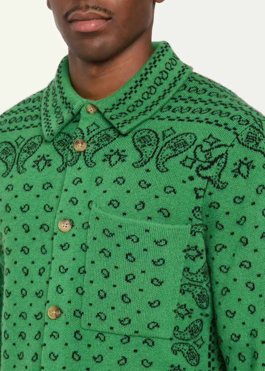Guest In Residence Wild Rag Paisley Cashmere Knit Shirt | Thumbnail 5