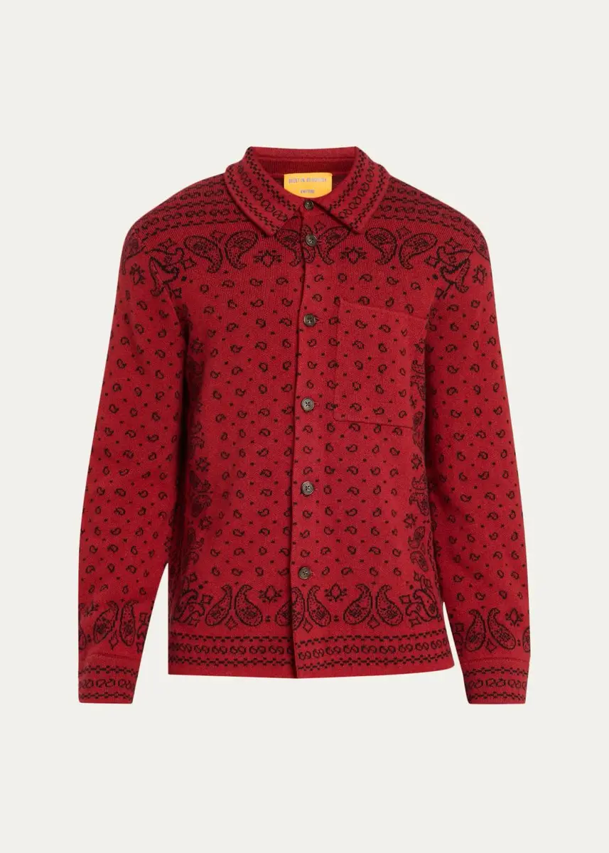 Guest In Residence Wild Rag Paisley Cashmere Knit Shirt | Thumbnail 6