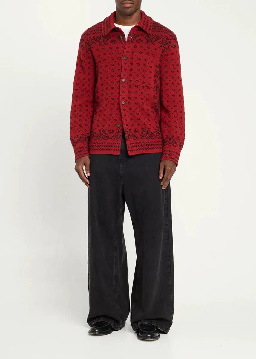 Guest In Residence Wild Rag Paisley Cashmere Knit Shirt | Thumbnail 7