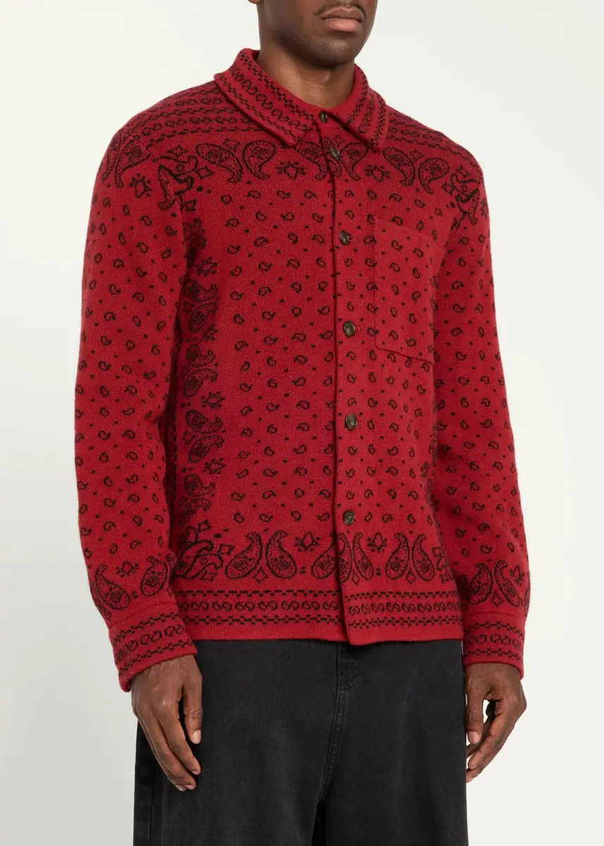 Guest In Residence Wild Rag Paisley Cashmere Knit Shirt | Thumbnail 9