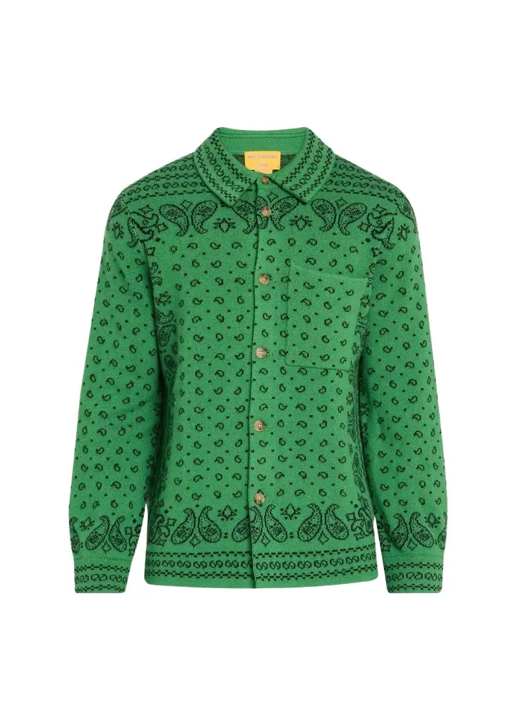 Guest In Residence Wild Rag Paisley Cashmere Knit Shirt