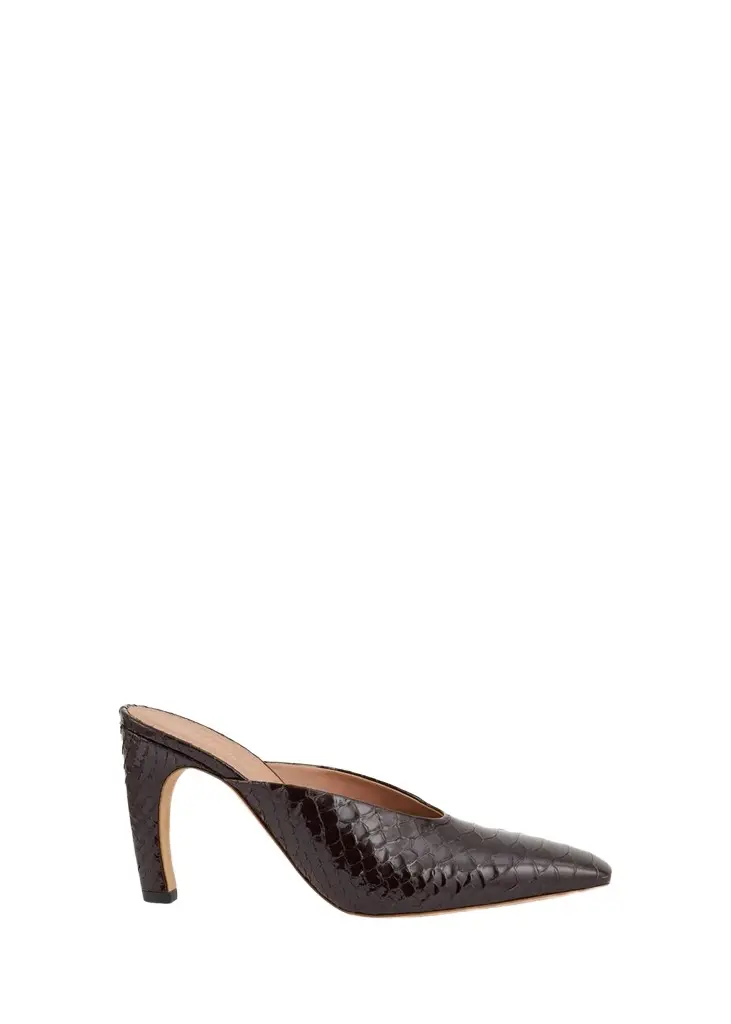 Rowe 90MM Croc-Embossed Leather Mules Rowe 90MM Croc-Embossed Leather Mules