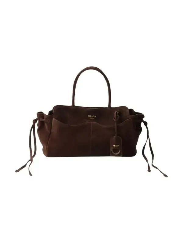 Prada Allusion Suede Top-Handle Bag