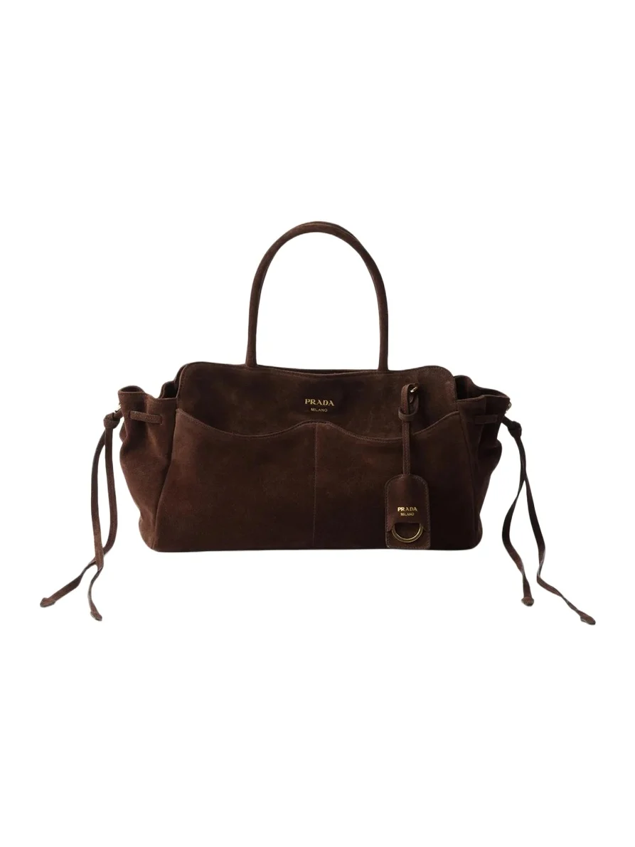 Prada Allusion Suede Top-Handle Bag
