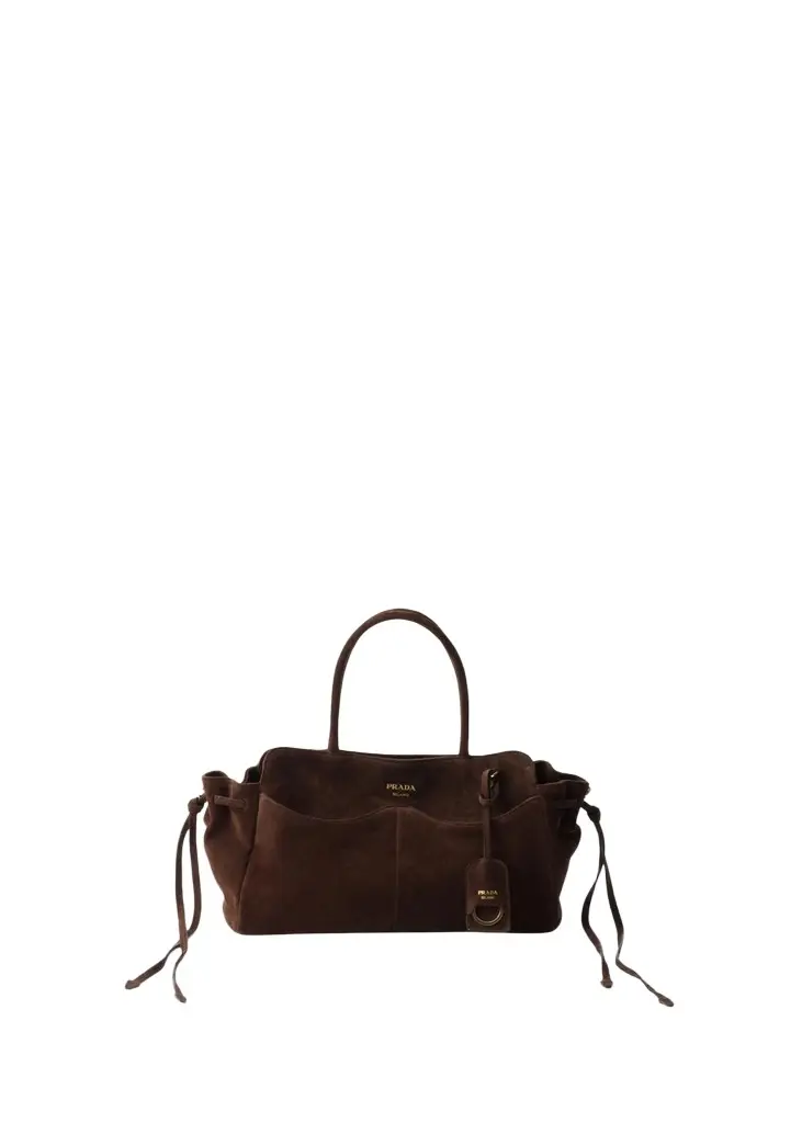 Allusion Suede Top-Handle Bag
