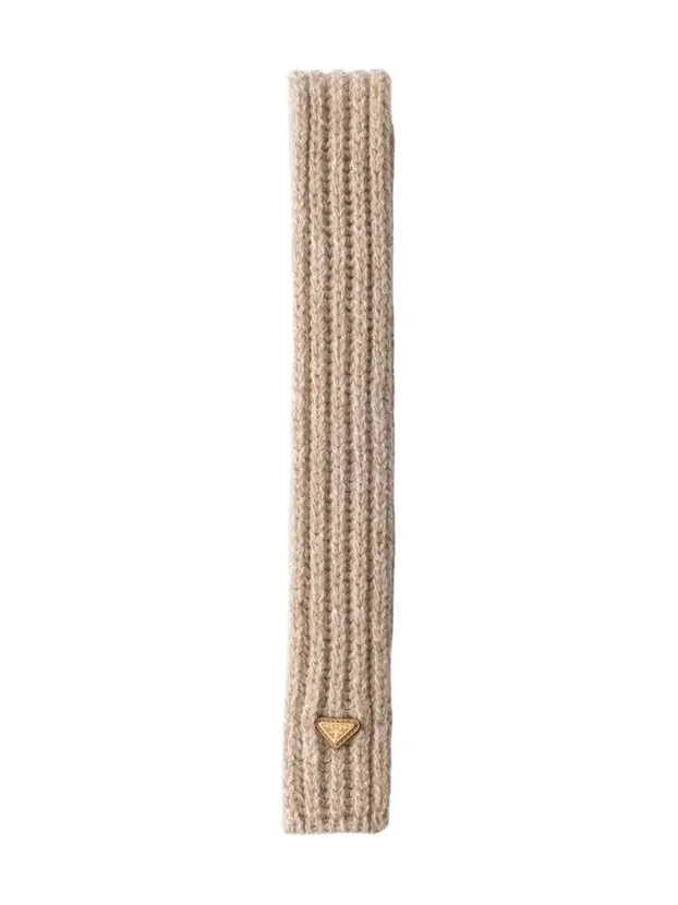 Rib Knit Wool-Cashmere Scarf