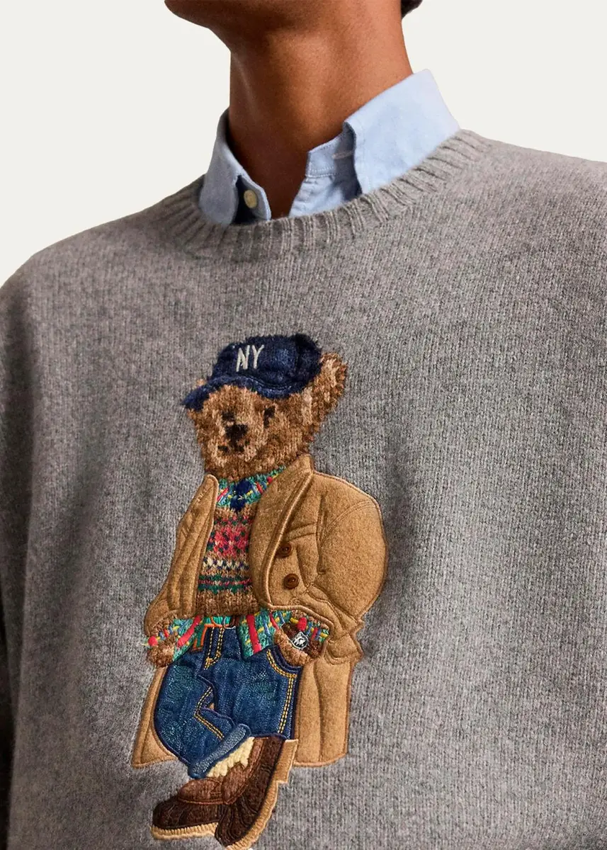 Polo Ralph Lauren Men's Wool-Blend Polo Bear Sweater | Thumbnail 5