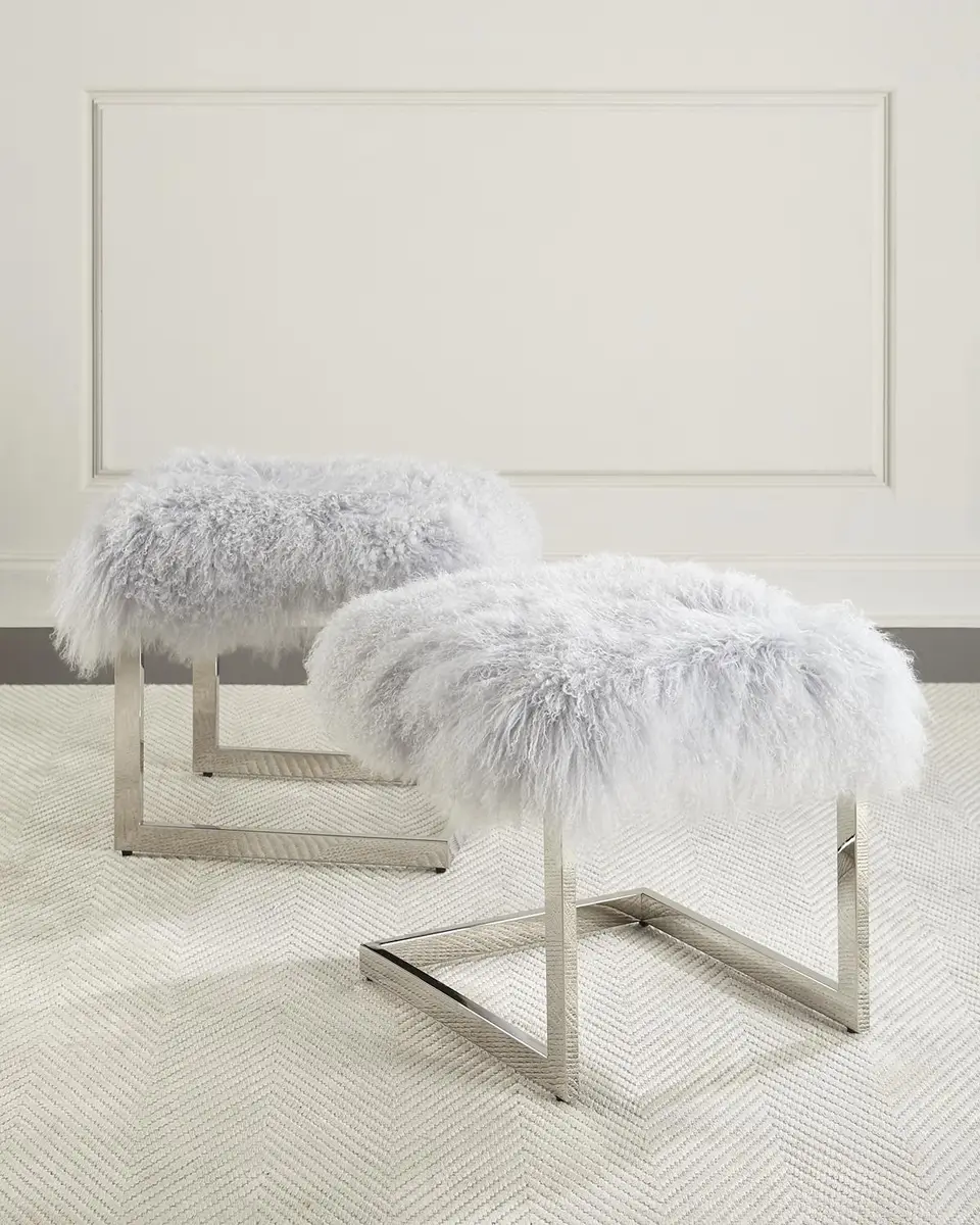 Massoud Ariana Sheepskin Ottoman | Thumbnail 2 Massoud Ariana Sheepskin Ottoman | Thumbnail 2