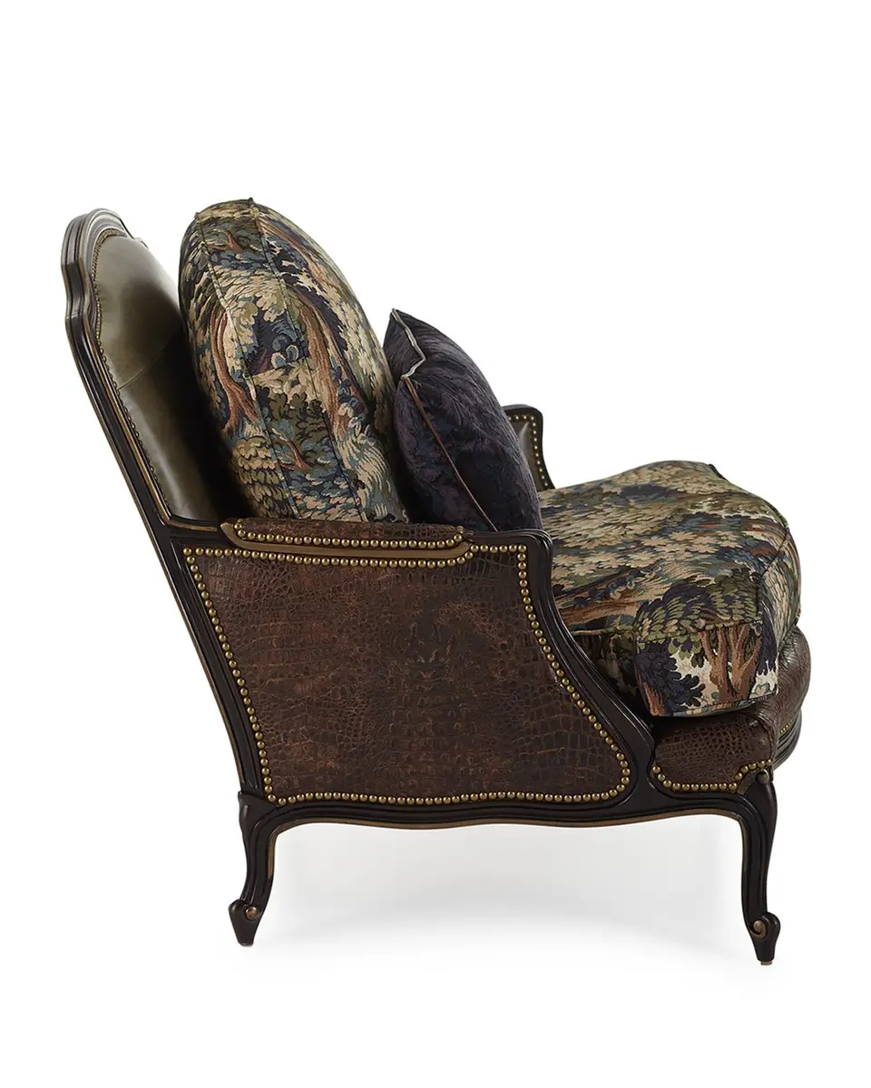 Massoud Talisheek Leather Bergere Chair | Thumbnail 3 Massoud Talisheek Leather Bergere Chair | Thumbnail 3