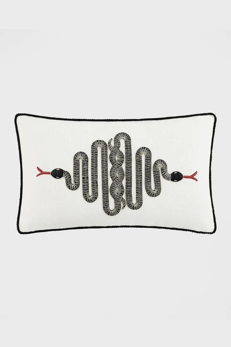 Jonathan Adler Snake Embroidered Pillow, 12" x 20" | Thumbnail 4 Jonathan Adler Snake Embroidered Pillow, 12" x 20" | Thumbnail 4