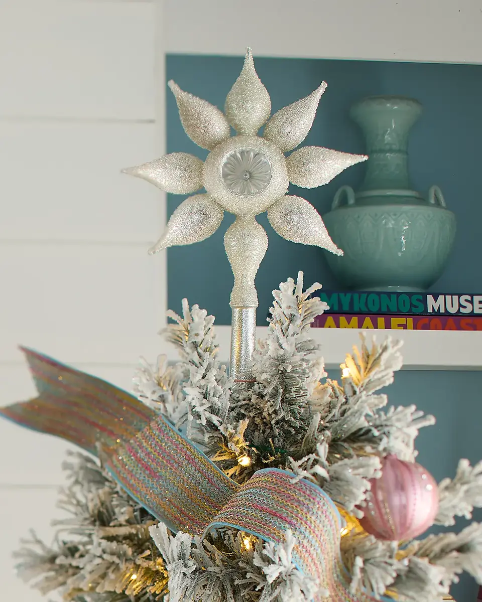 Exclusive White Star Christmas Tree Topper