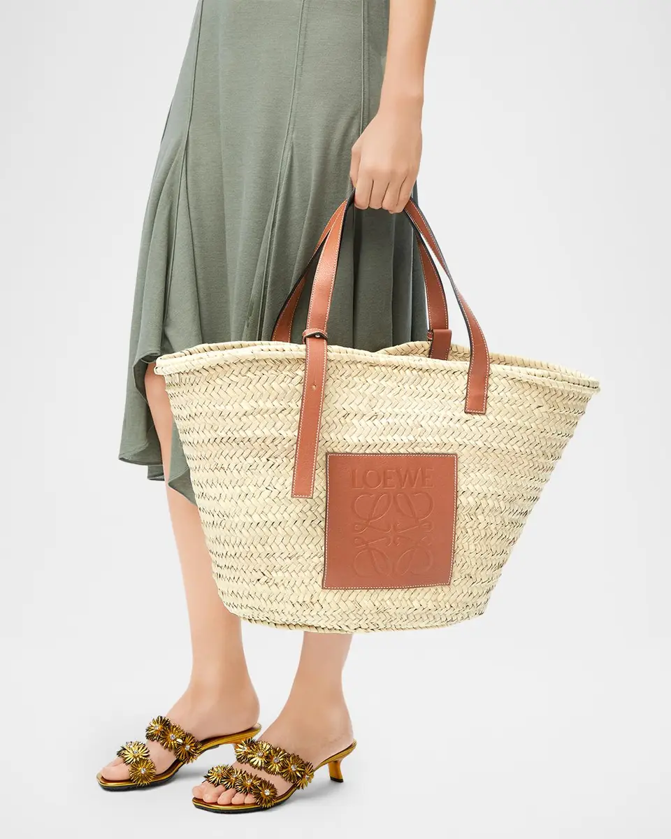 Loewe Classic Basket Raffia Tote Bag | Thumbnail 2