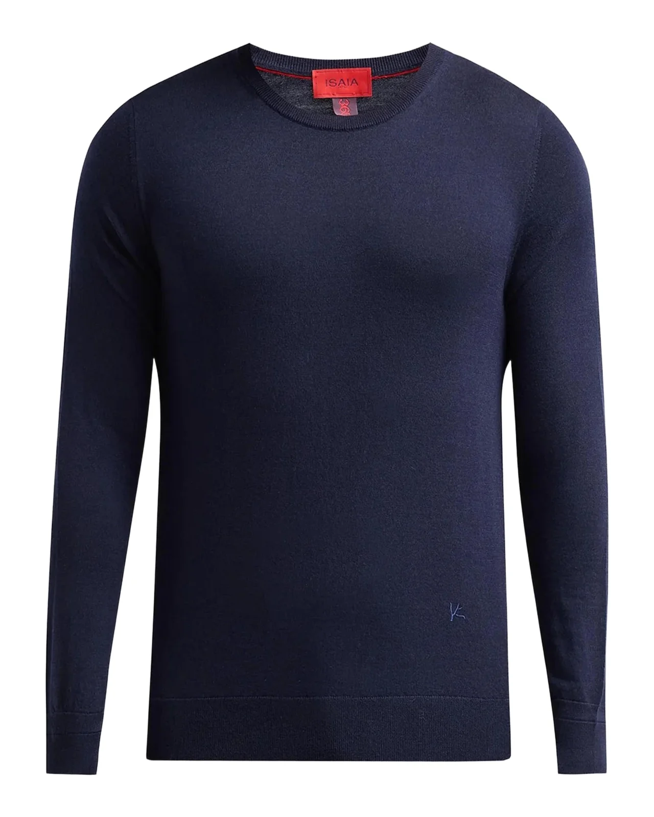 Isaia Men's Filo Corallo Wool Knit Crewneck Sweater