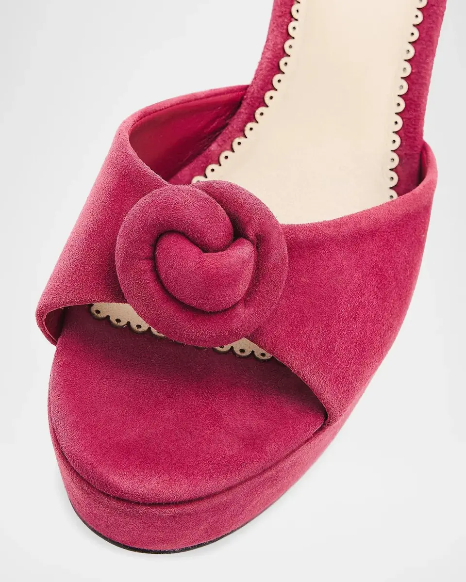 Cinq à Sept Arianna 100MM Knot-Detail Suede Platform Sandals | Thumbnail 3 Cinq à Sept Arianna 100MM Knot-Detail Suede Platform Sandals | Thumbnail 3