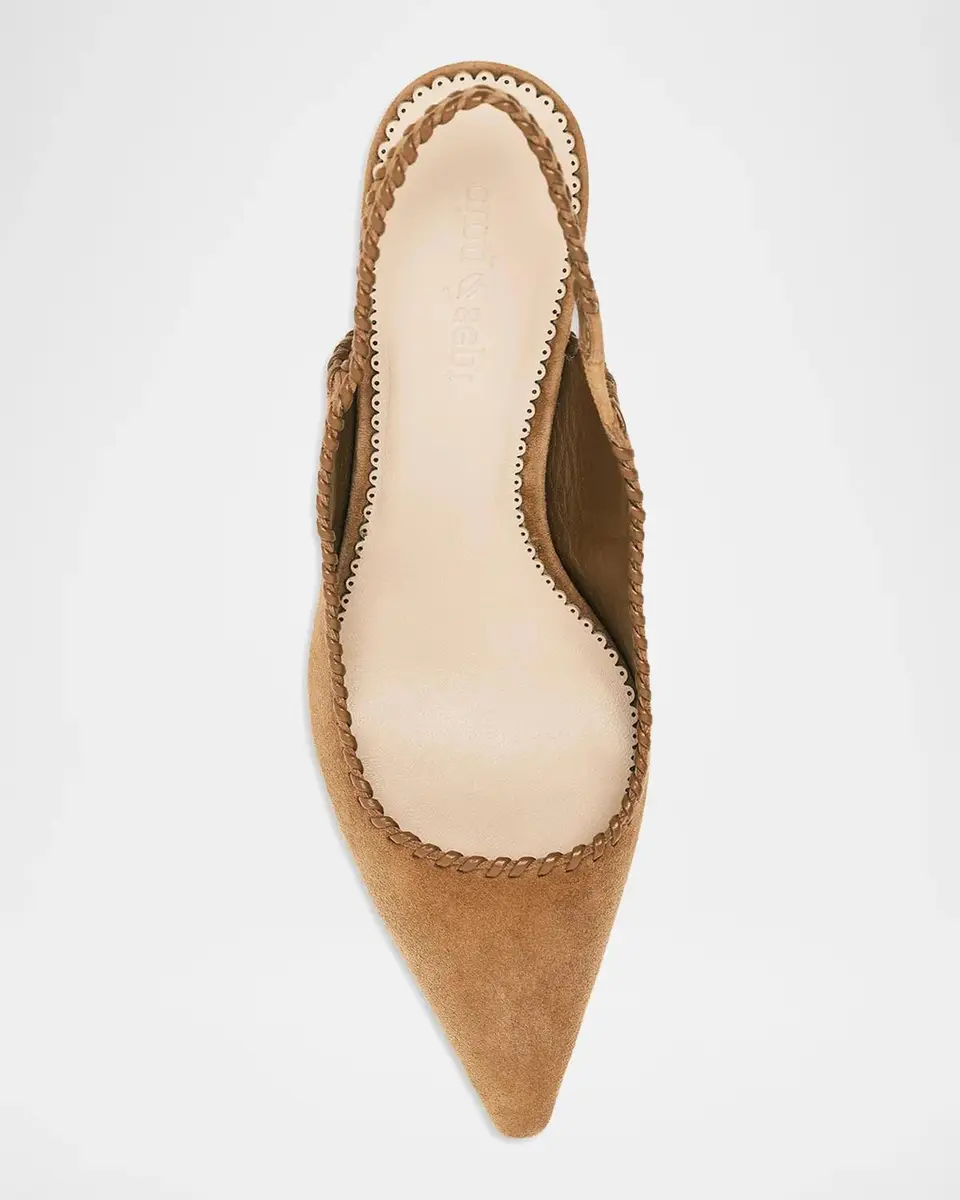 Cinq à Sept Sylvie 65MM Suede Slingback Pumps | Thumbnail 2