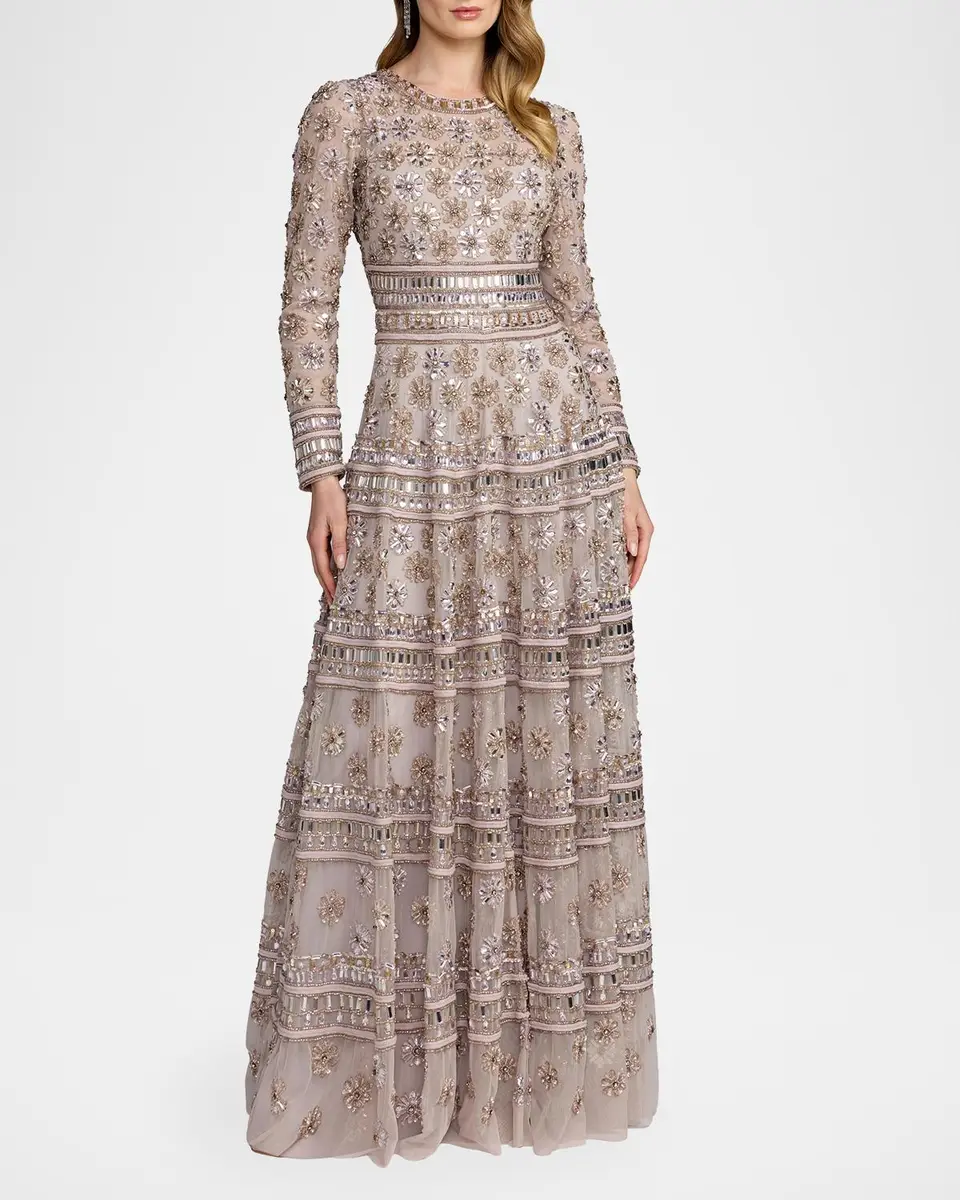 Mac Duggal Bead Embroidered A-Line Gown | Thumbnail 2 Mac Duggal Bead Embroidered A-Line Gown | Thumbnail 2