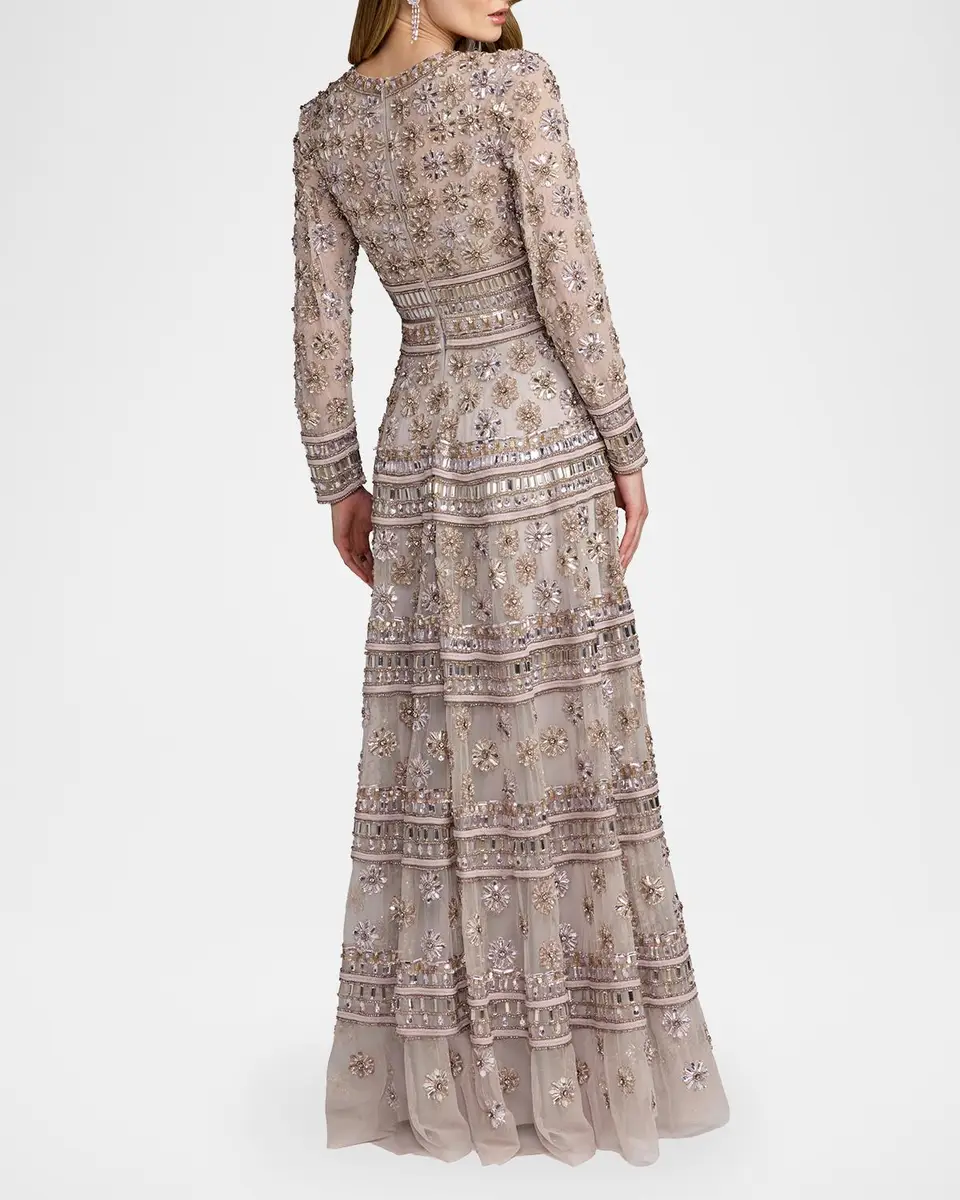 Mac Duggal Bead Embroidered A-Line Gown | Thumbnail 3 Mac Duggal Bead Embroidered A-Line Gown | Thumbnail 3