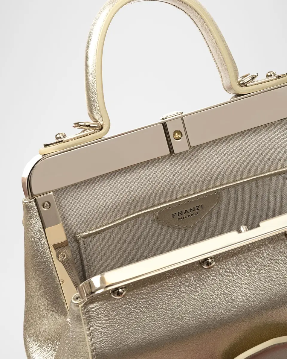 Franzi Margherita Metallic Leather Top-Handle Bag | Thumbnail 3 Franzi Margherita Metallic Leather Top-Handle Bag | Thumbnail 3