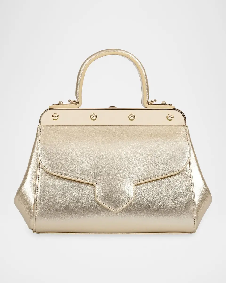 Franzi Margherita Metallic Leather Top-Handle Bag | Thumbnail 4 Franzi Margherita Metallic Leather Top-Handle Bag | Thumbnail 4