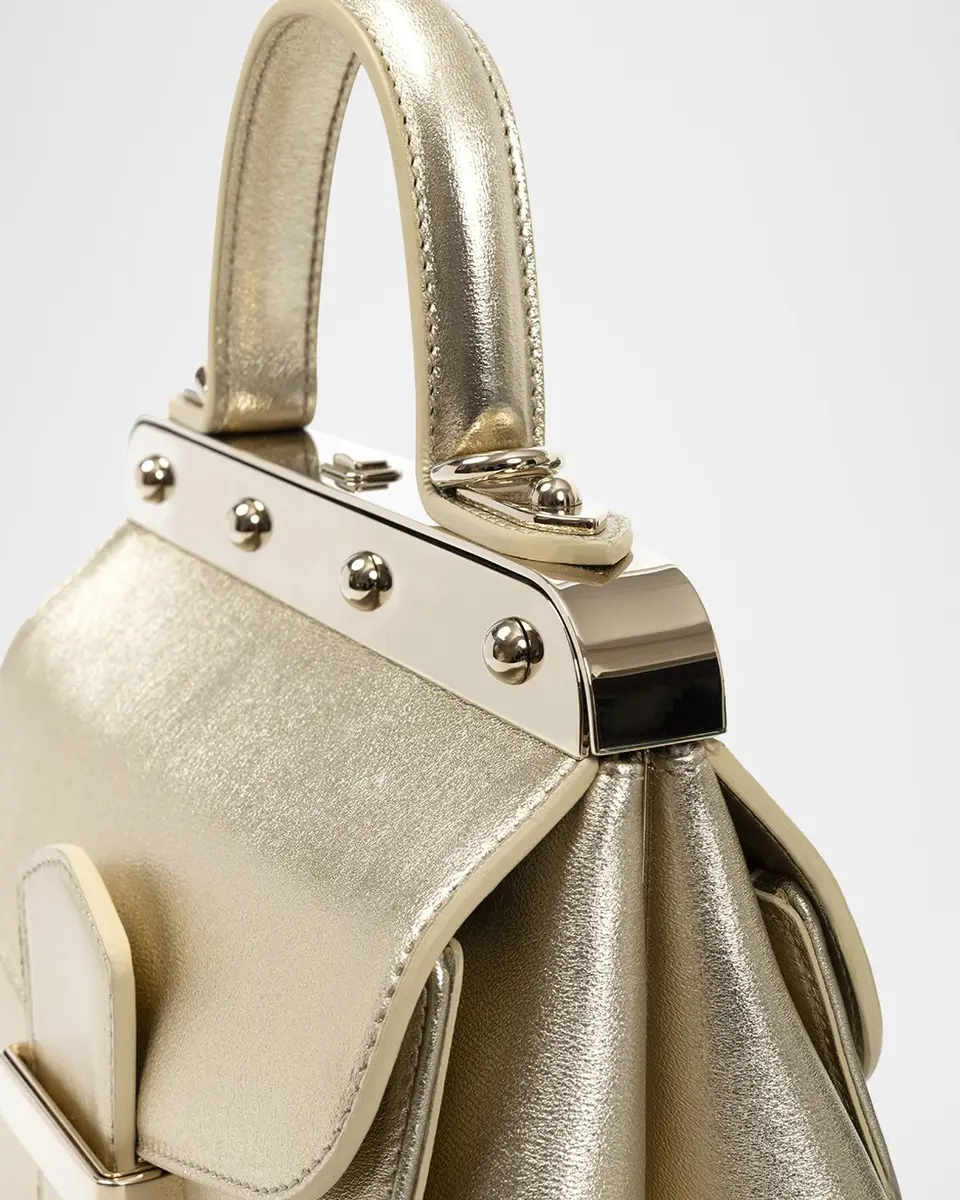 Franzi Margherita Metallic Leather Top-Handle Bag | Thumbnail 5 Franzi Margherita Metallic Leather Top-Handle Bag | Thumbnail 5