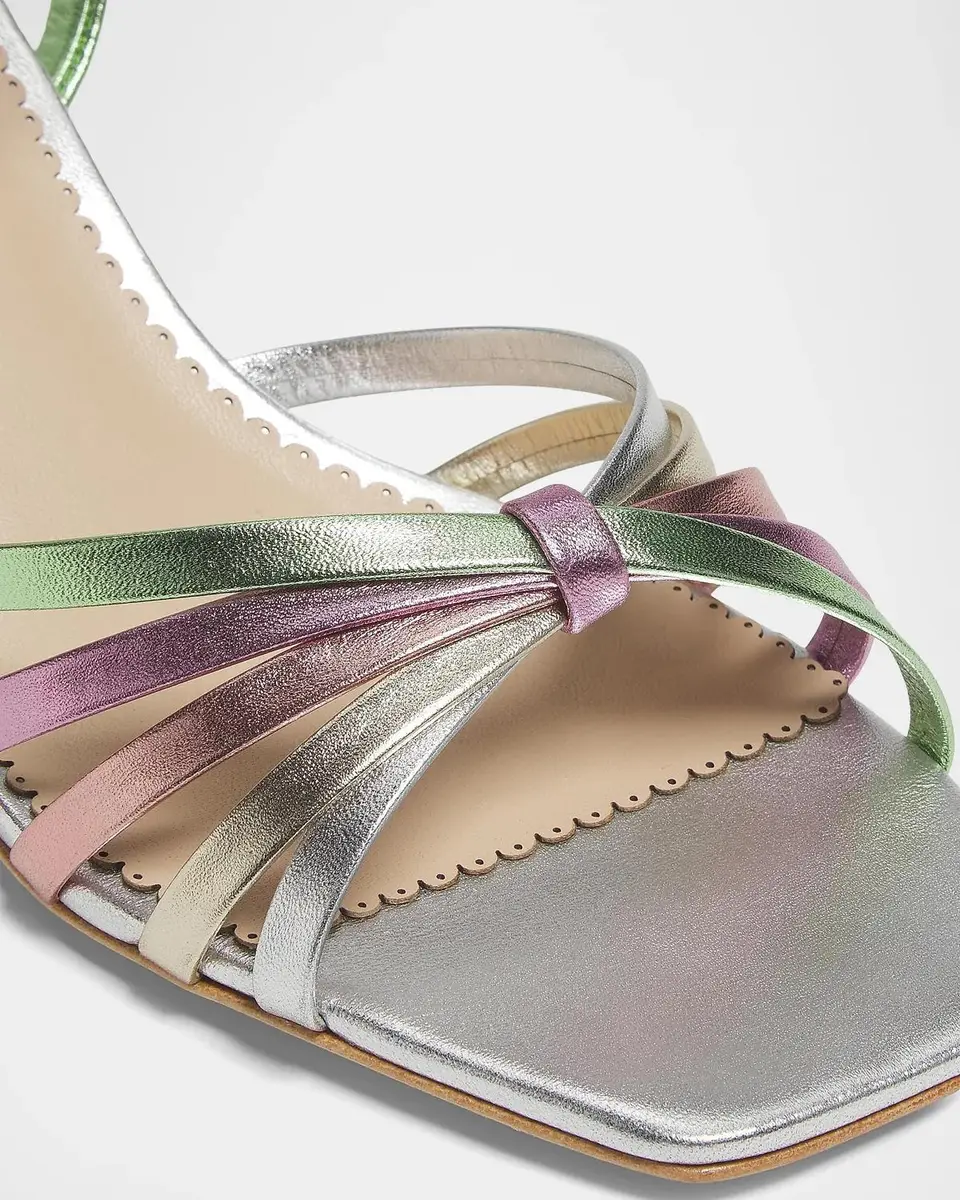 Cinq à Sept Malia Strappy Leather Kitten-Heel Sandals | Thumbnail 3