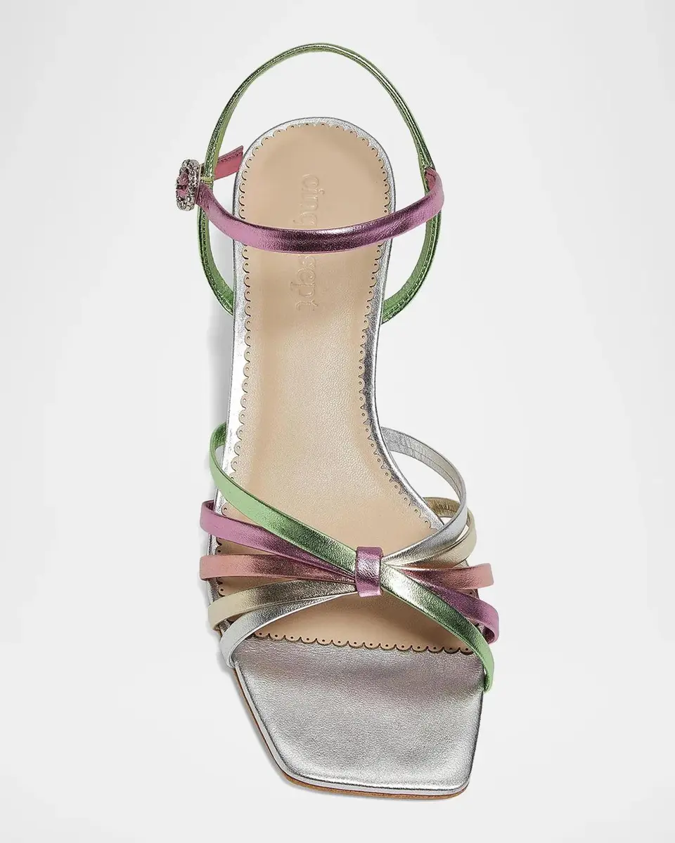 Cinq à Sept Malia Strappy Leather Kitten-Heel Sandals | Thumbnail 4