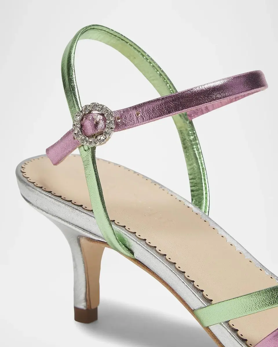 Cinq à Sept Malia Strappy Leather Kitten-Heel Sandals | Thumbnail 6
