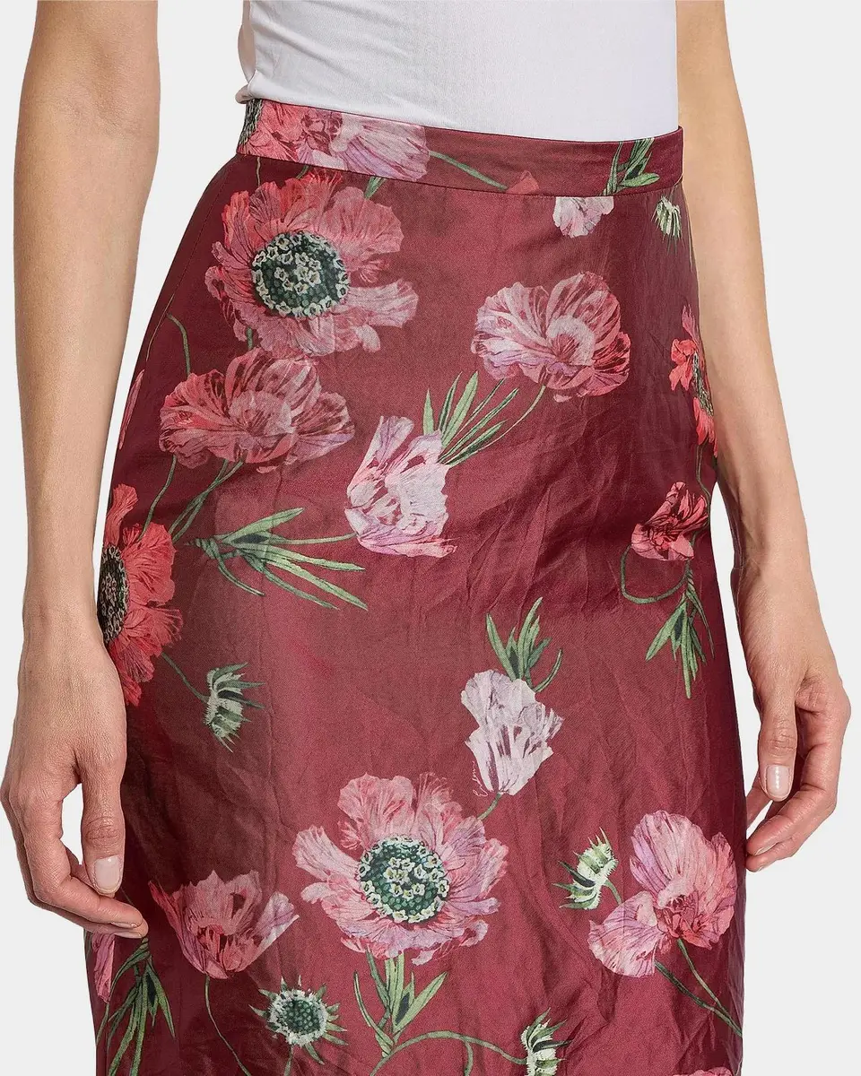 Erdem Floral Satin Midi Skirt | Thumbnail 5 Erdem Floral Satin Midi Skirt | Thumbnail 5