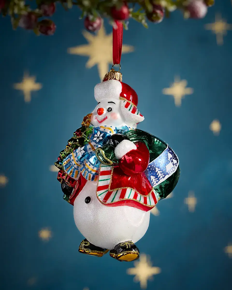 Snowman Glass Ornament Snowman Glass Ornament