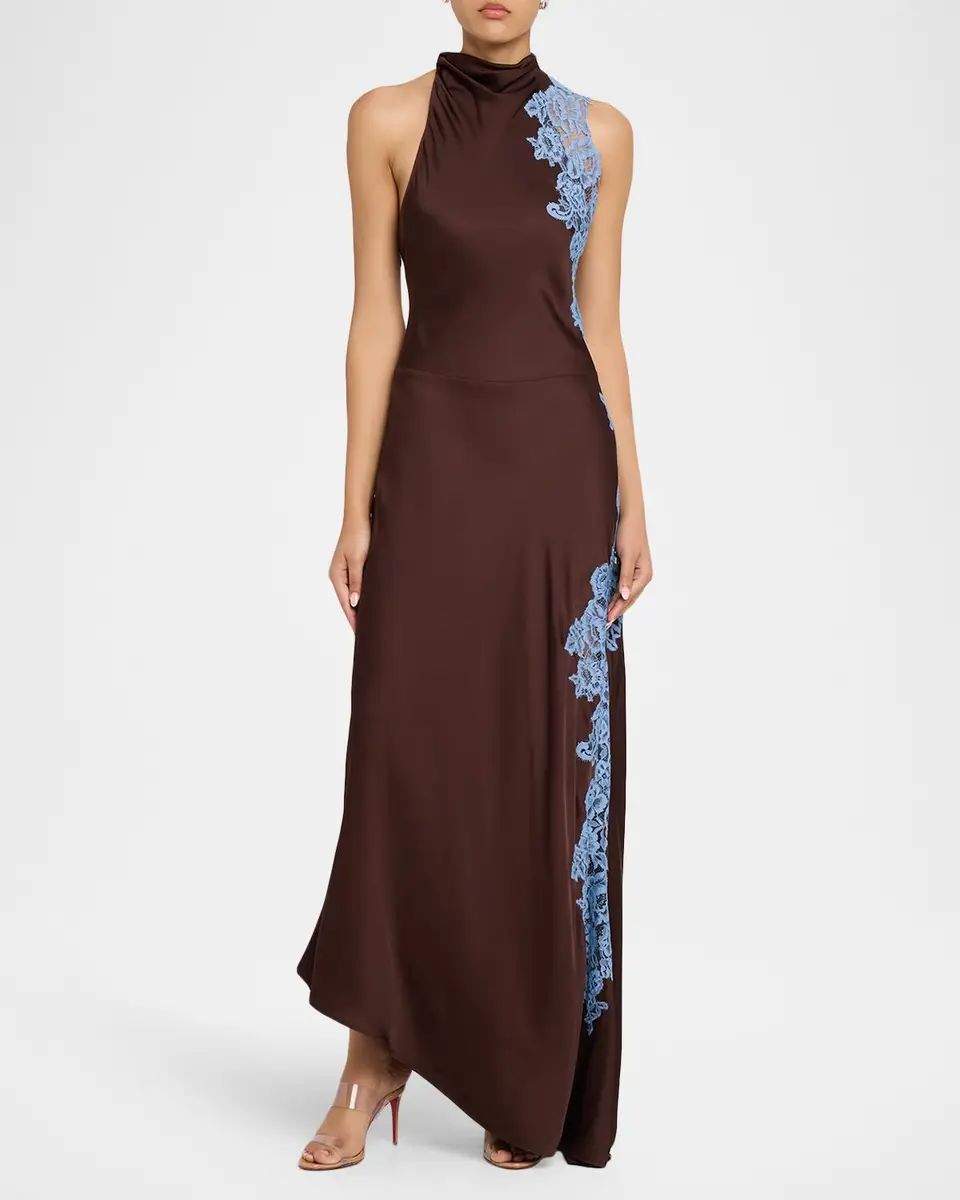 A.L.C. Josephine Satin and Lace Maxi Dress | Thumbnail 2 A.L.C. Josephine Satin and Lace Maxi Dress | Thumbnail 2