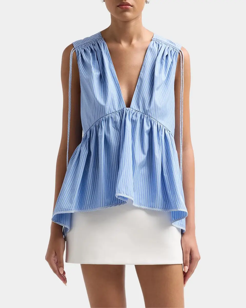 Aknvas Lamia Striped Poplin Top | Thumbnail 4