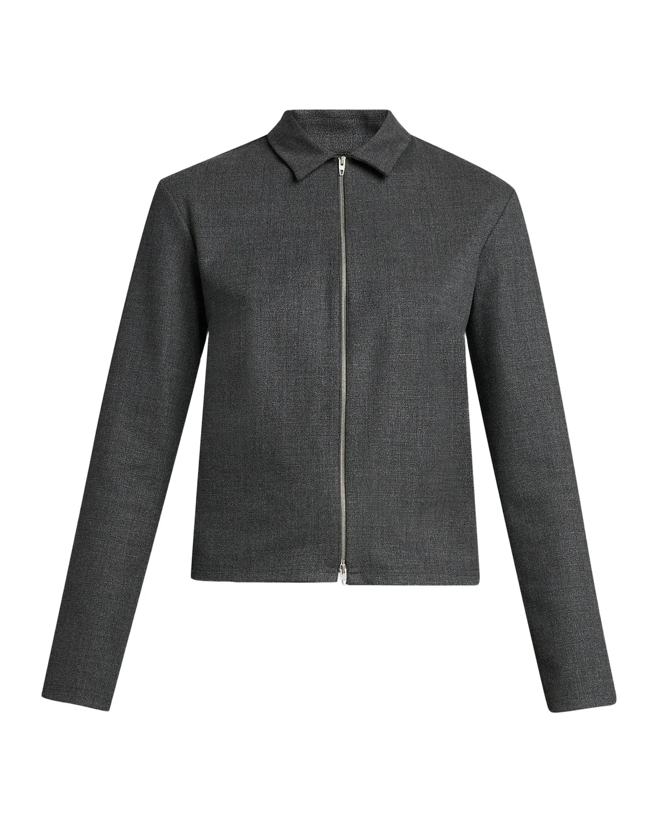 Jil Sander Stretch-Wool Zip-Front Shirt