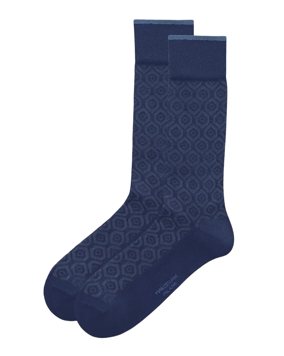 Marcoliani Men's Vintage Hexagon Crew Socks