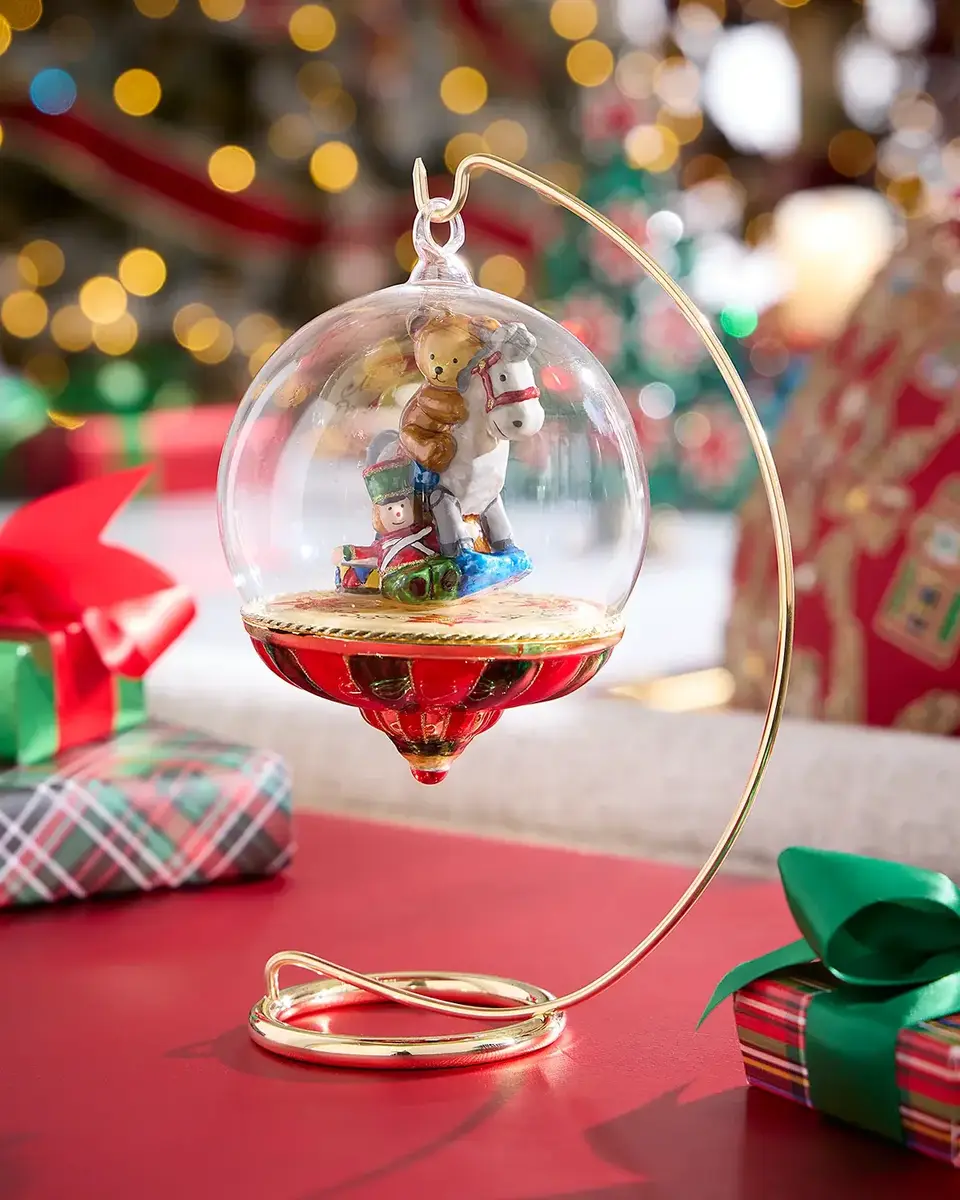 Komozja Santa's Toys Globe Christmas Ornament with Stand
