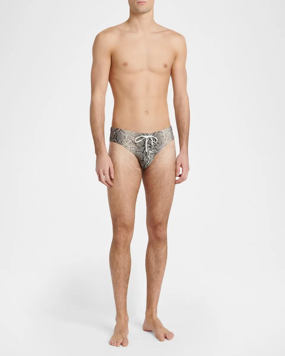 Tom Ford Men's Snake Jersey Swim Brief | Thumbnail 2 Tom Ford Men's Snake Jersey Swim Brief | Thumbnail 2