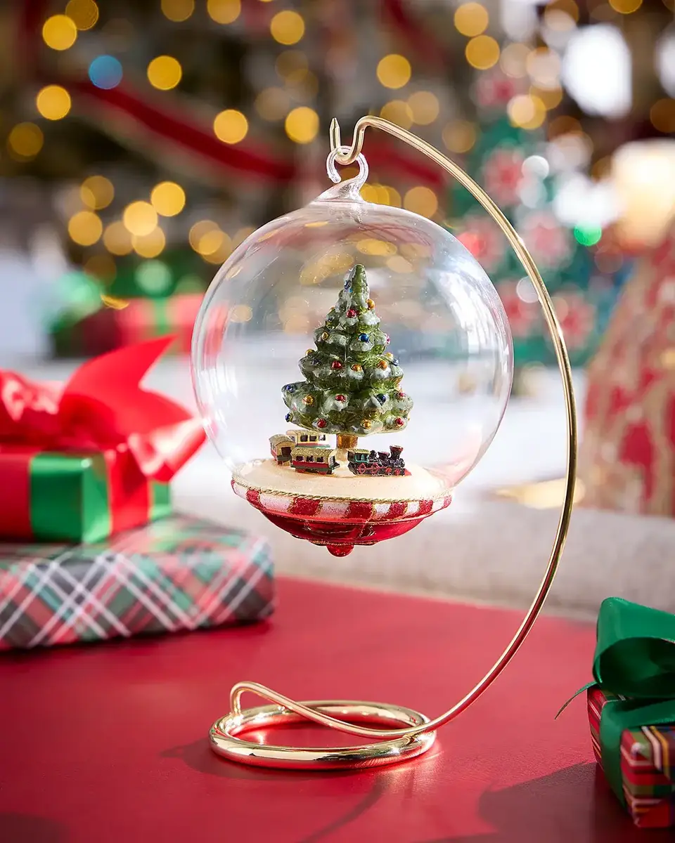 Komozja Santa's Express Globe Christmas Ornament with Stand