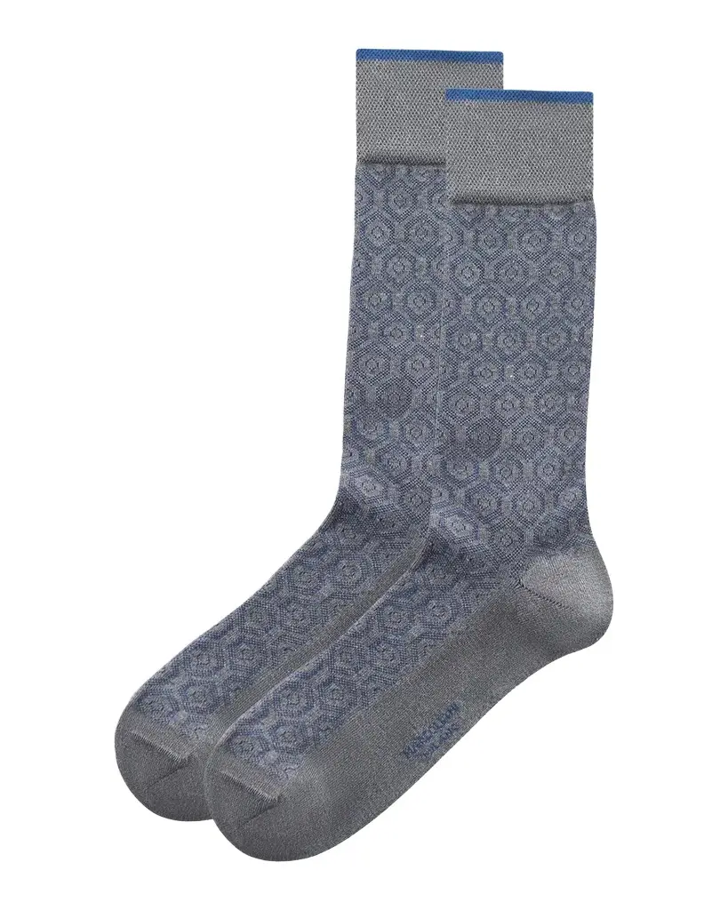Marcoliani Men's Vintage Hexagon Crew Socks