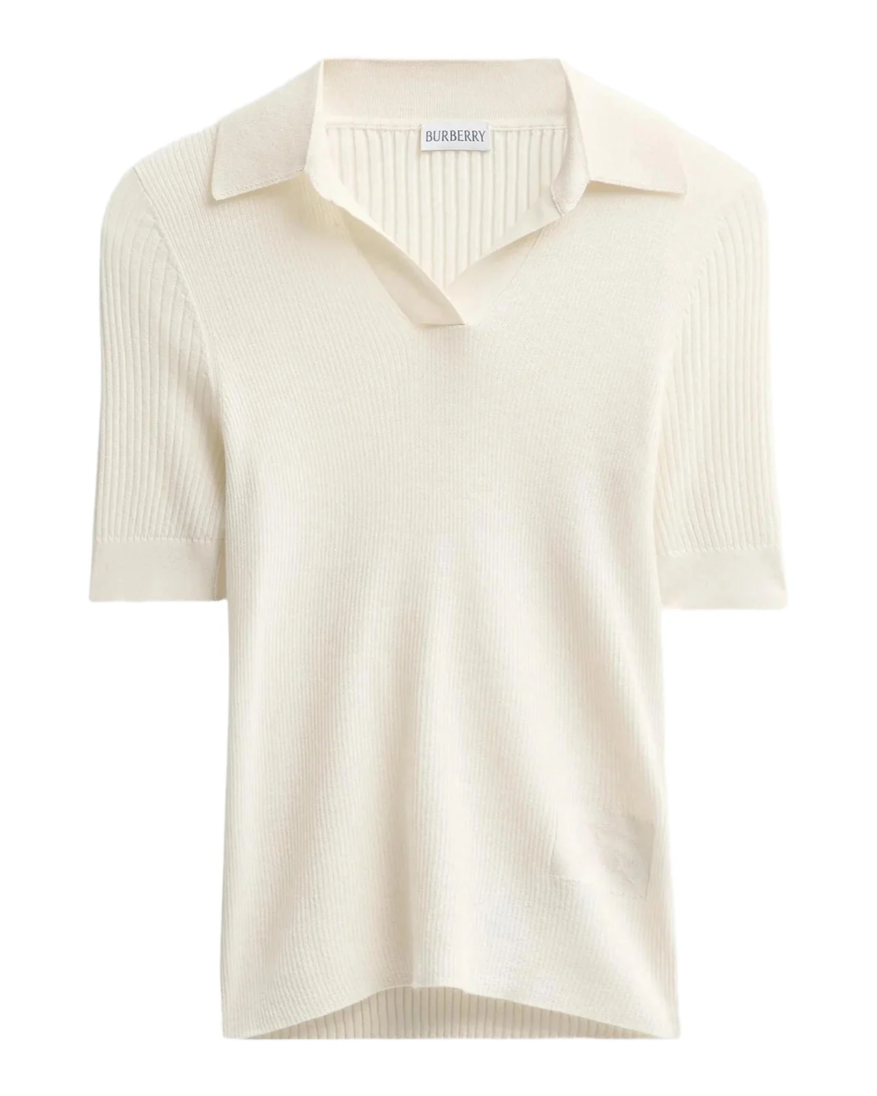 Burberry Rain Rib-Knit Cashmere Polo Shirt