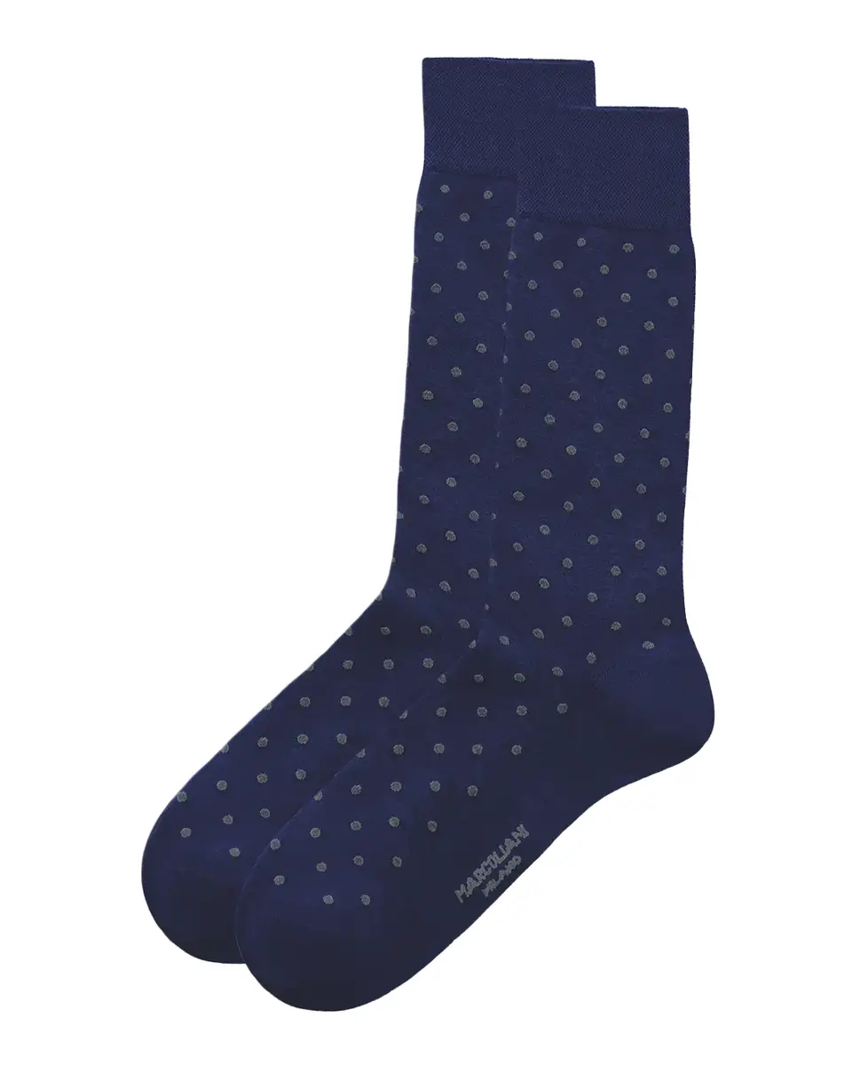 Marcoliani Men's Tailor Dots Crew Socks | Thumbnail 2